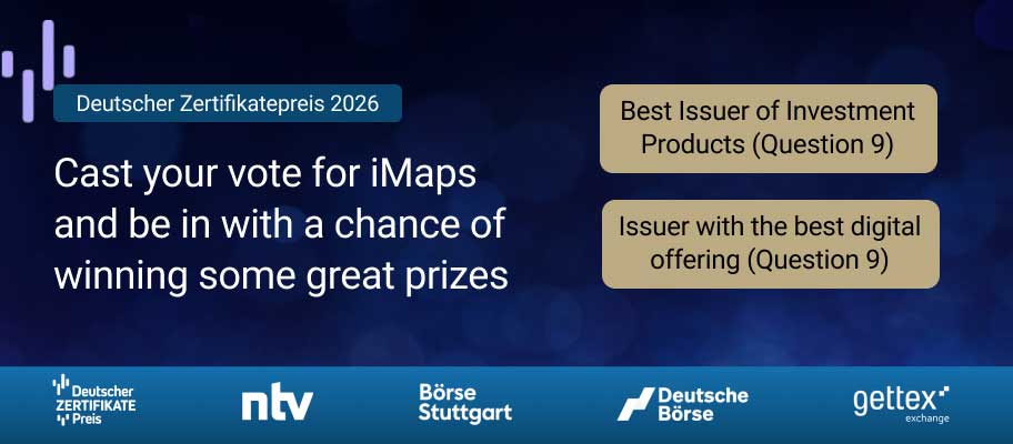 Deutscher Zertifikatepreis Banner – Vote for iMaps Capital